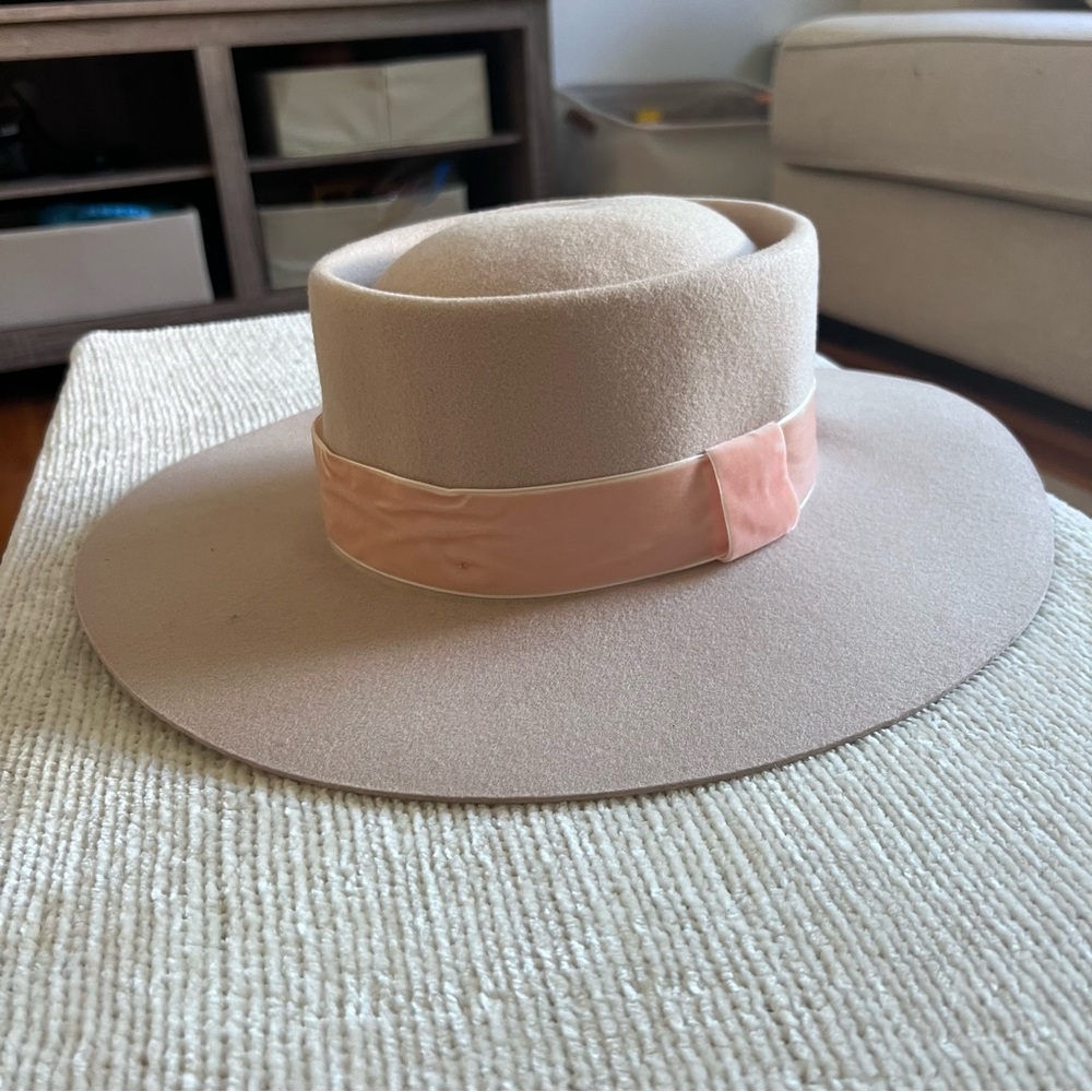 Pork Pie Hat with Peach Band